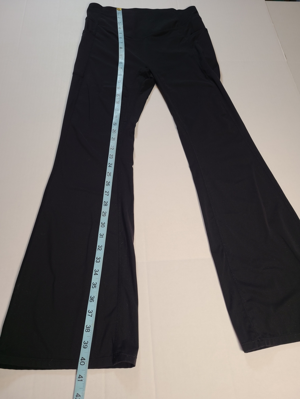 HALARA Womens L Black High-Rise Flare Leggings With Ruched Bottom - Picture 9 of 10